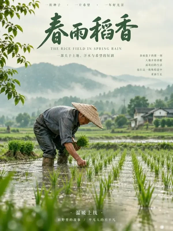 《春雨润田》- 黄果乡村励志短剧封面 《春雨润田》- 黄果乡村励志短剧封面